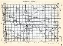 Norman County, Shelly, Good Hope, Lockhart, Spring Creek, Bear Park, Halstad, Anthony, Green Meadow, Minnesota State Atlas 1954